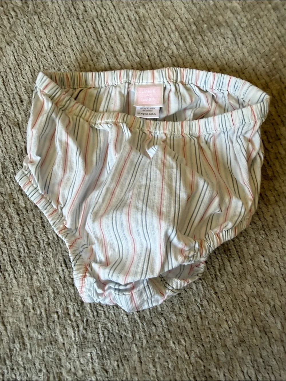 Janie And Jack 3 Piece Denim Overall Dress Horse Bodysuit Bloomers 12-18M